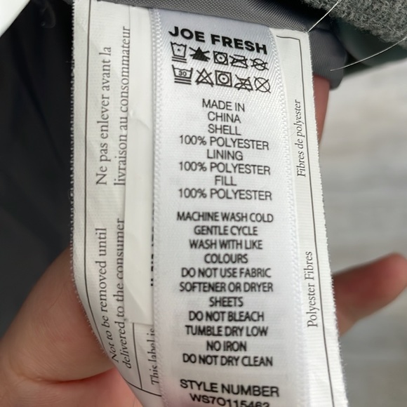 Grey floral print Puffer vest - Picture 6 of 6